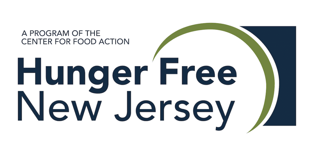 Hunger Free New Jersey Logo - white