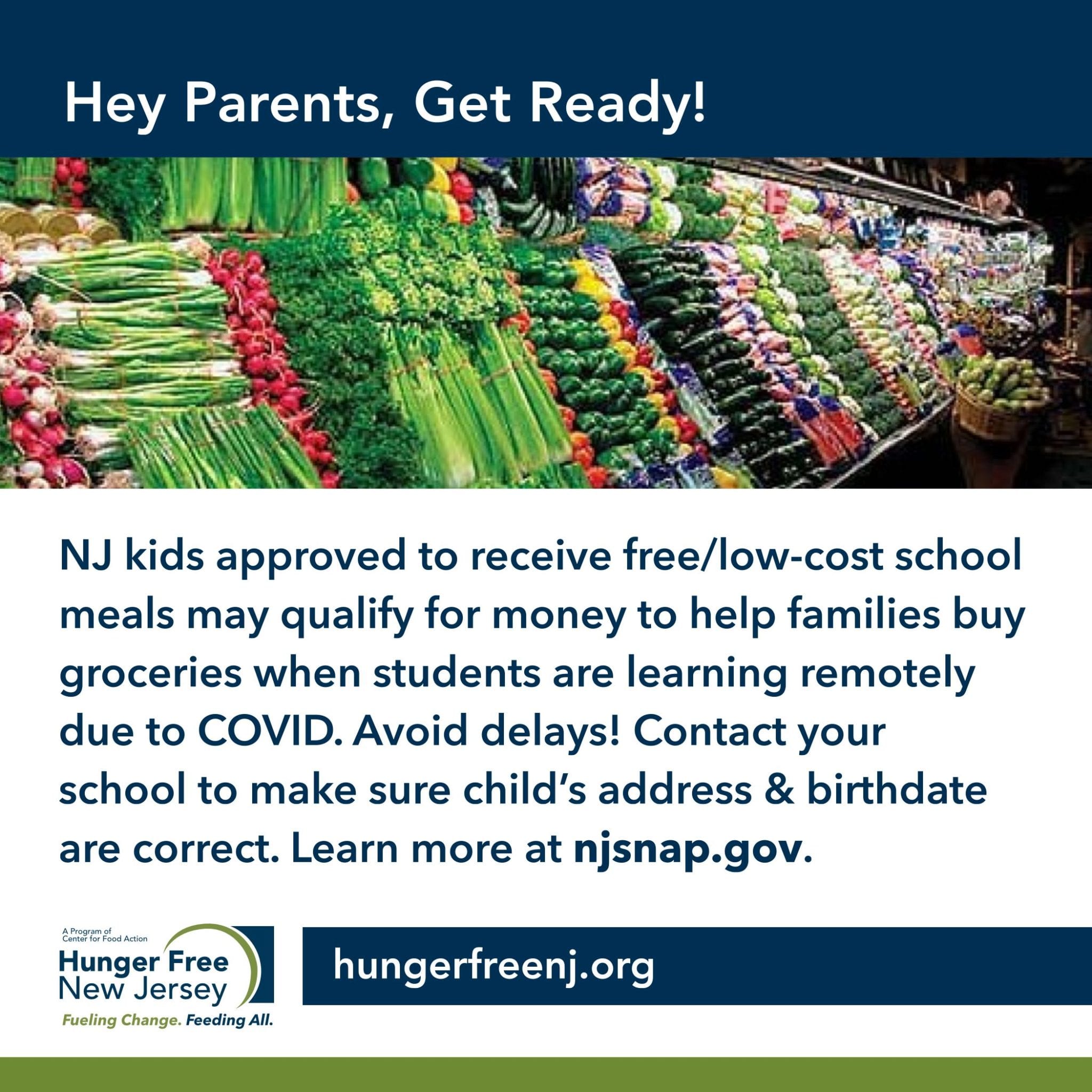 Hey Parents! Get Ready! Hunger Free NJ