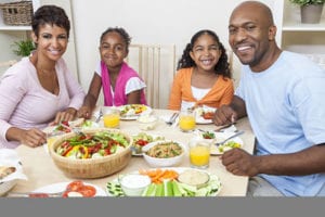 family eating