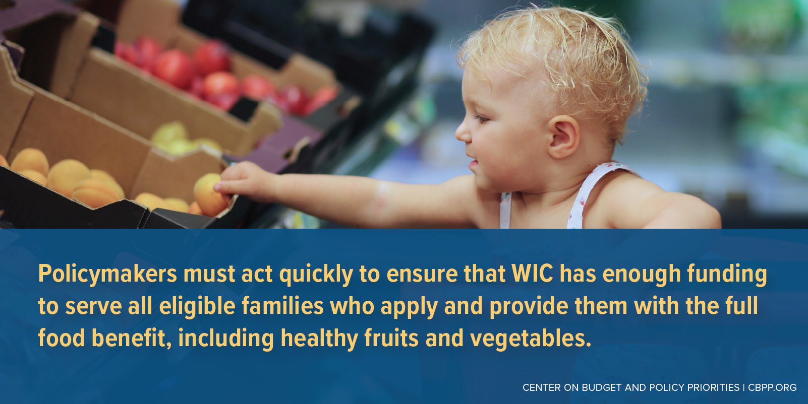 Read more about the article Thousands of Young Children and Postpartum Adults Would Be Turned Away from WIC under House and Senate Funding Levels
